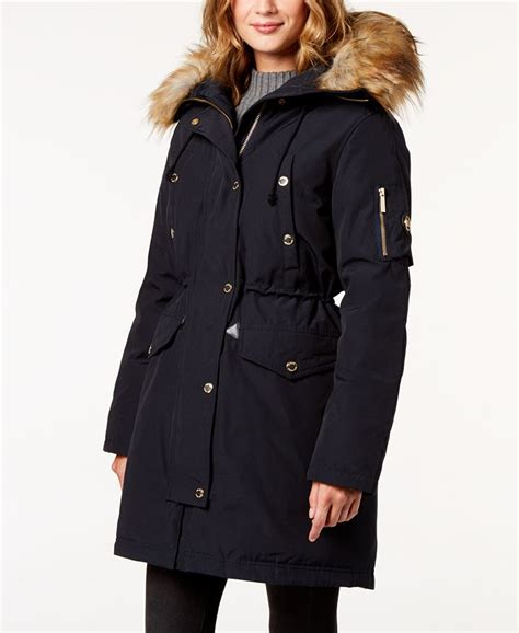 faux fur trim parka michael michael kors|Faux Fur.